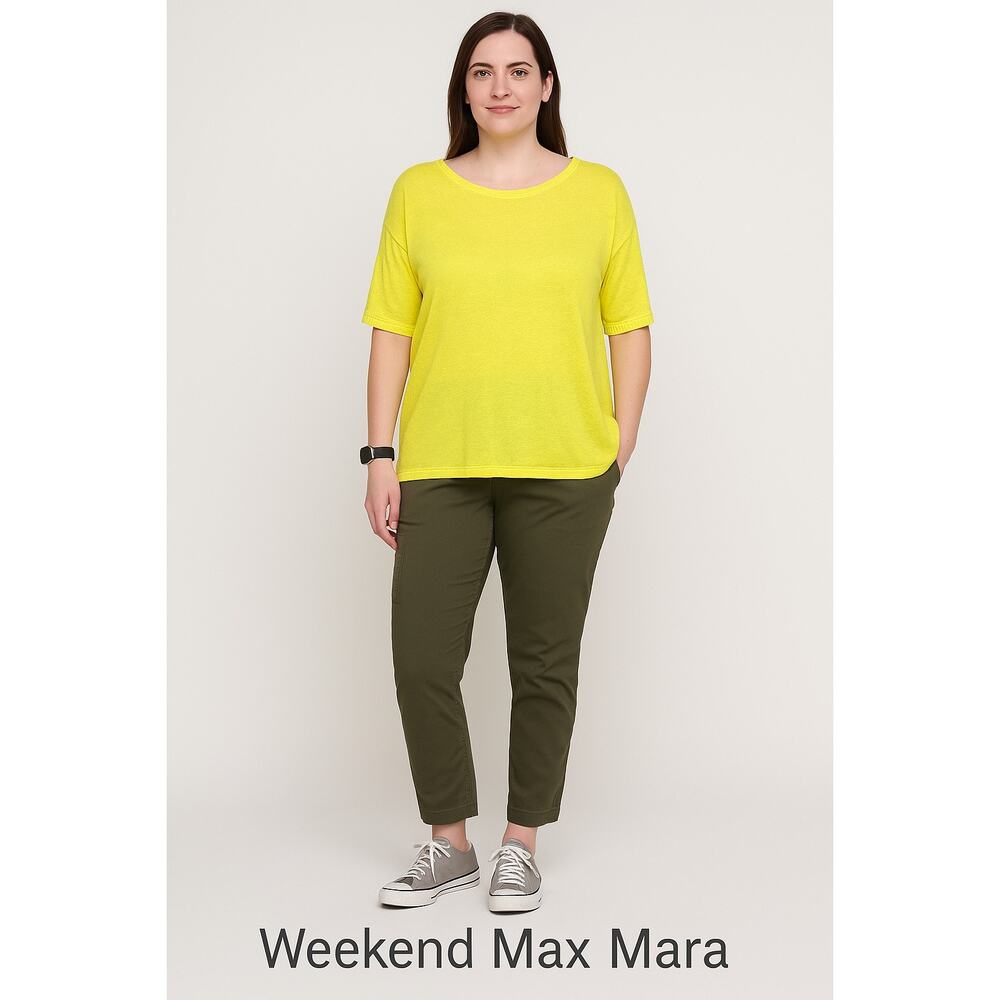 Weekend Max Mara Yellow Knit Oversized Sweater - L/XL